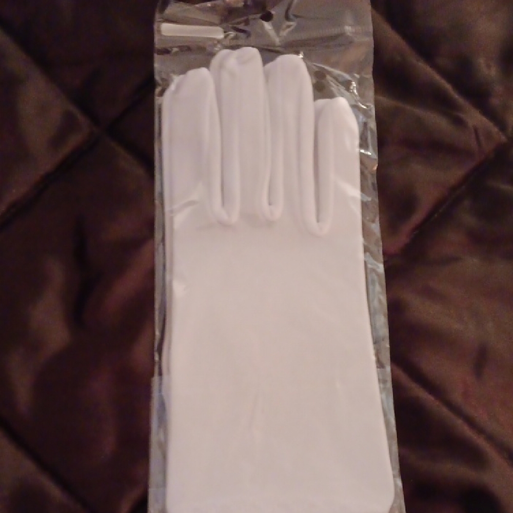 White Formal Gloves - Single Pair